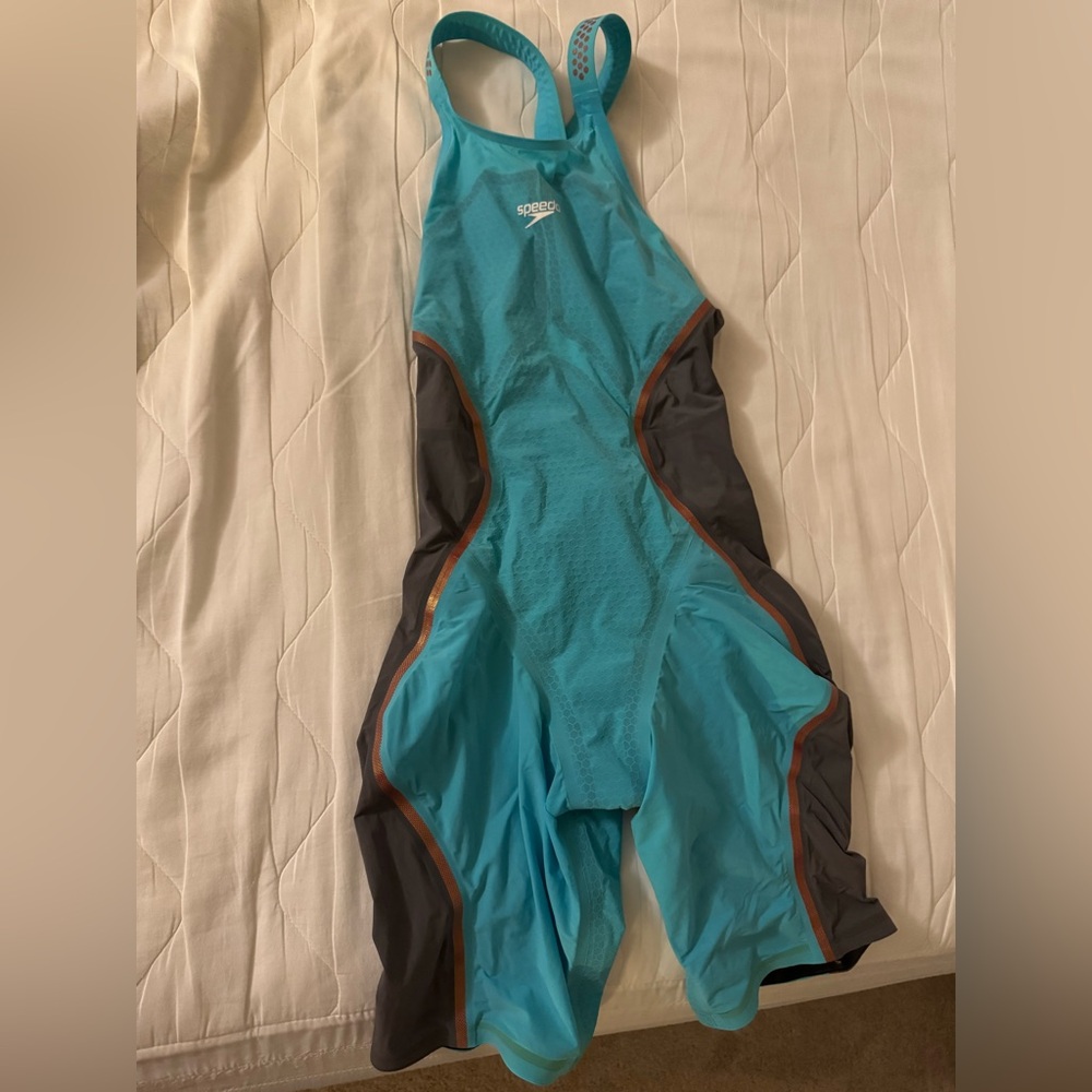 Speedo Intent tech suit - Teal and Grey